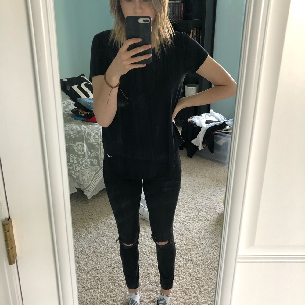Size S Hollister Black Tee